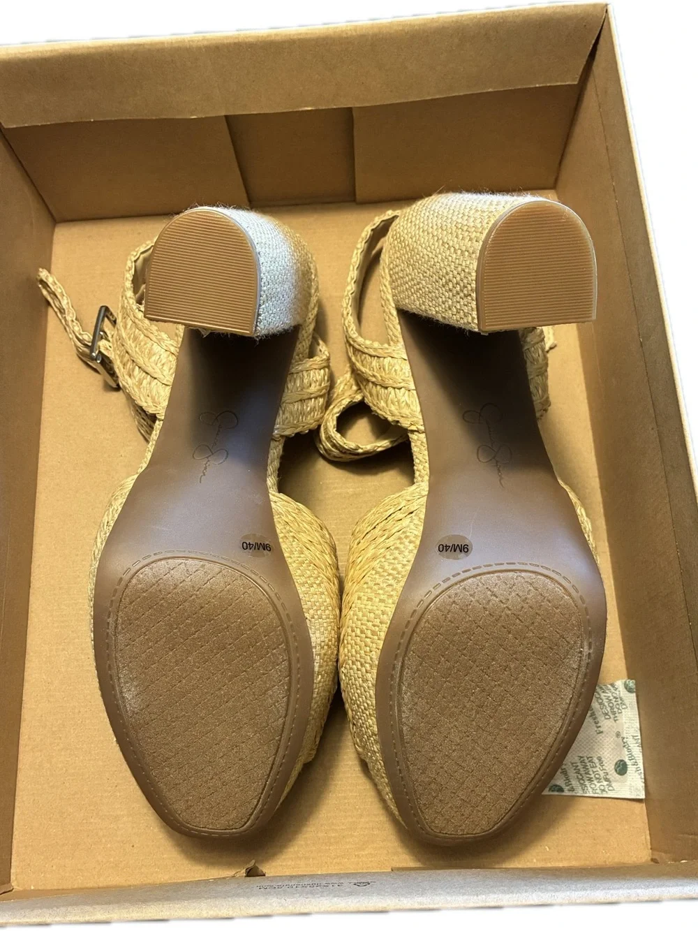 Jessica Simpson Natural Braided Platform Sandals
